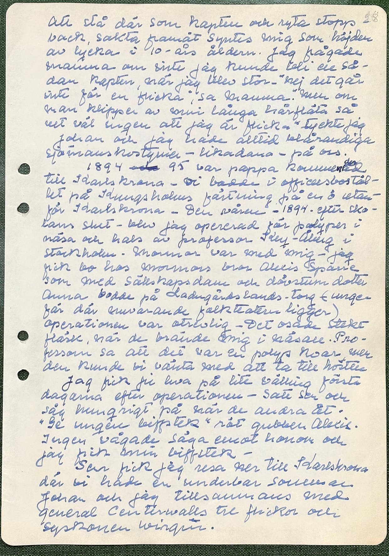 Fotograferad dagbokssida 51. Sidans text är återgiven under bilden.