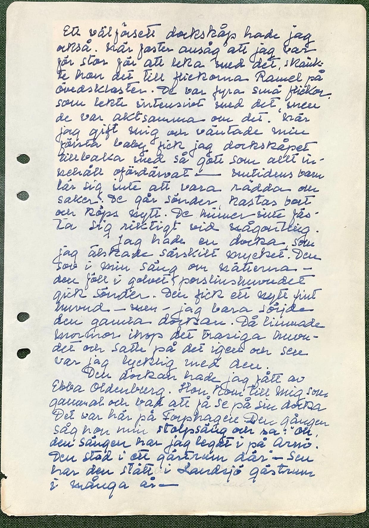 Fotograferad dagbokssida 69. Sidans text är återgiven under bilden.