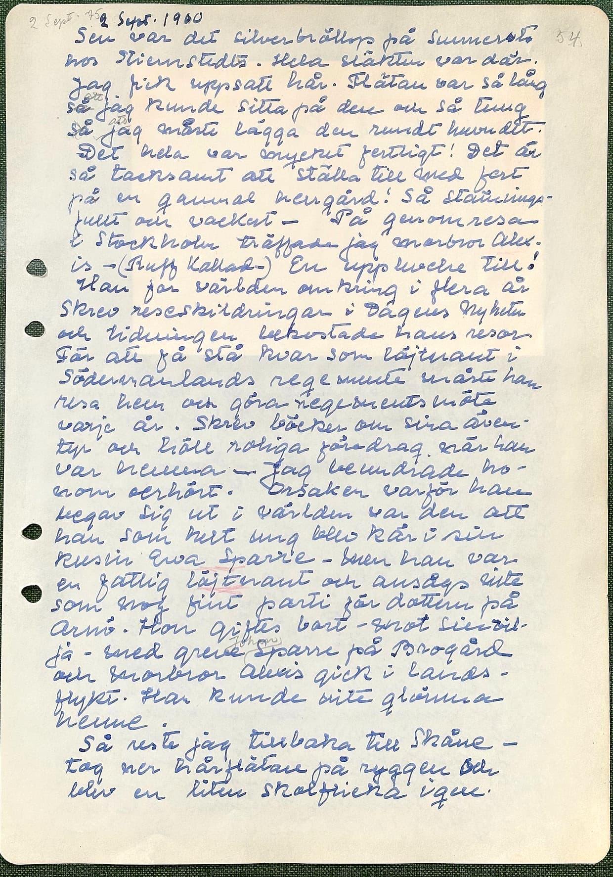Fotograferad dagbokssida 81. Sidans text är återgiven under bilden.
