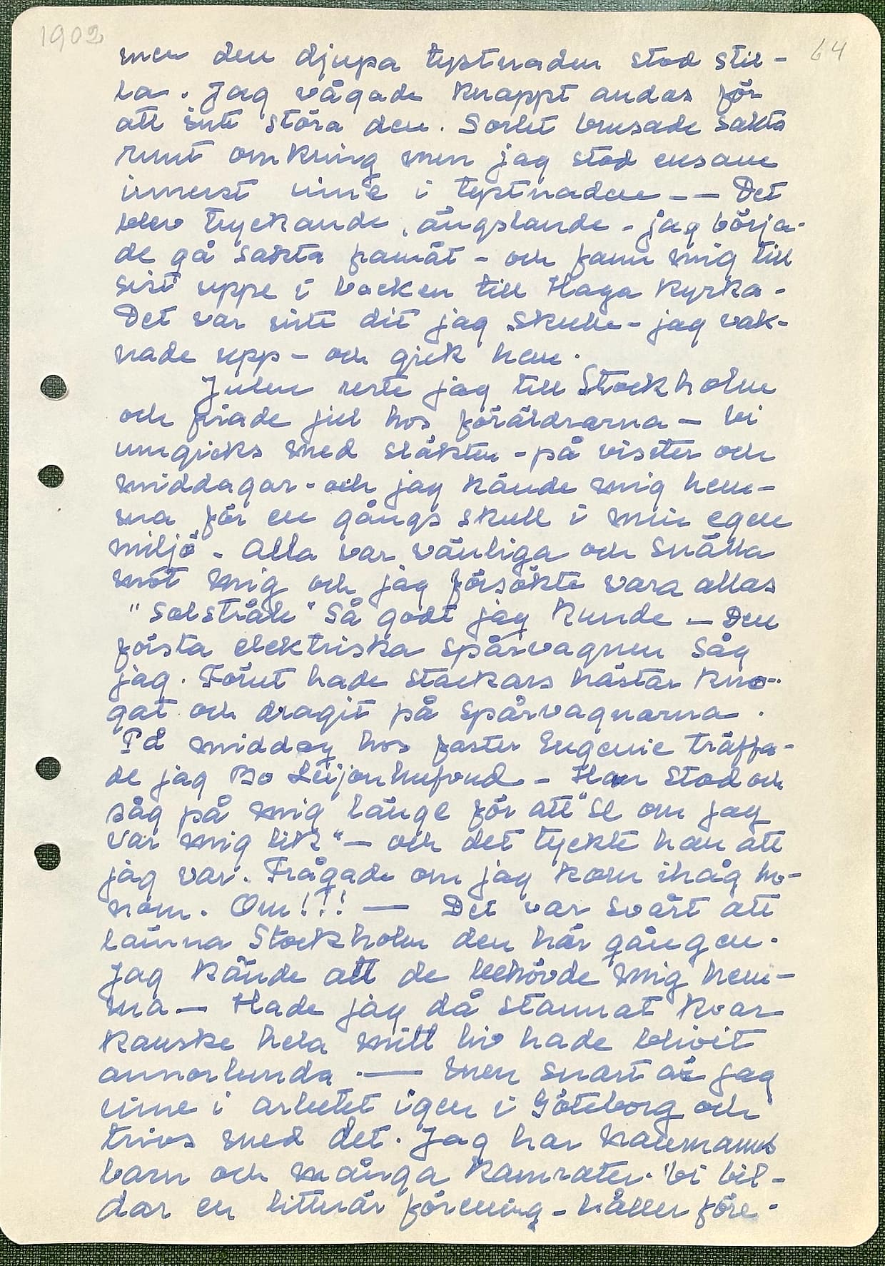 Fotograferad dagbokssida 91. Sidans text är återgiven under bilden.