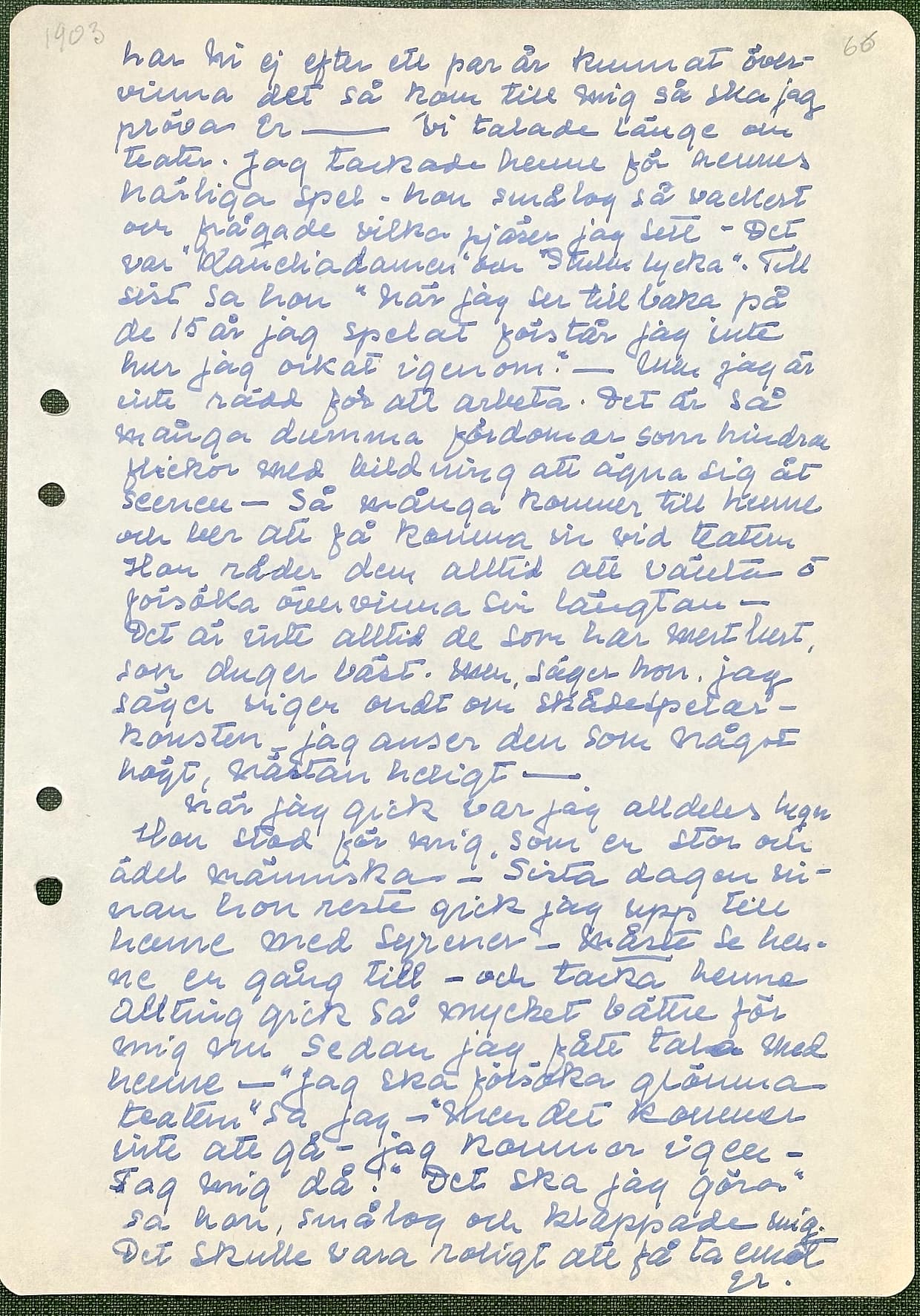 Fotograferad dagbokssida 93. Sidans text är återgiven under bilden.