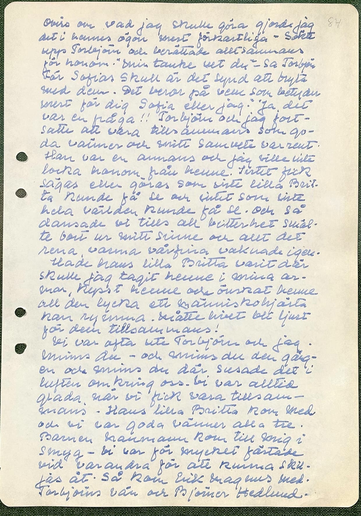 Fotograferad dagbokssida 129. Sidans text är återgiven under bilden.