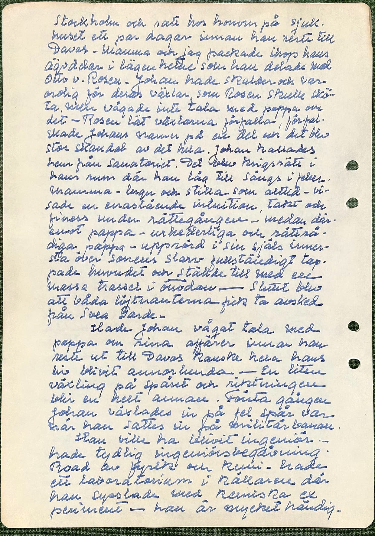 Fotograferad dagbokssida 158. Sidans text är återgiven under bilden.