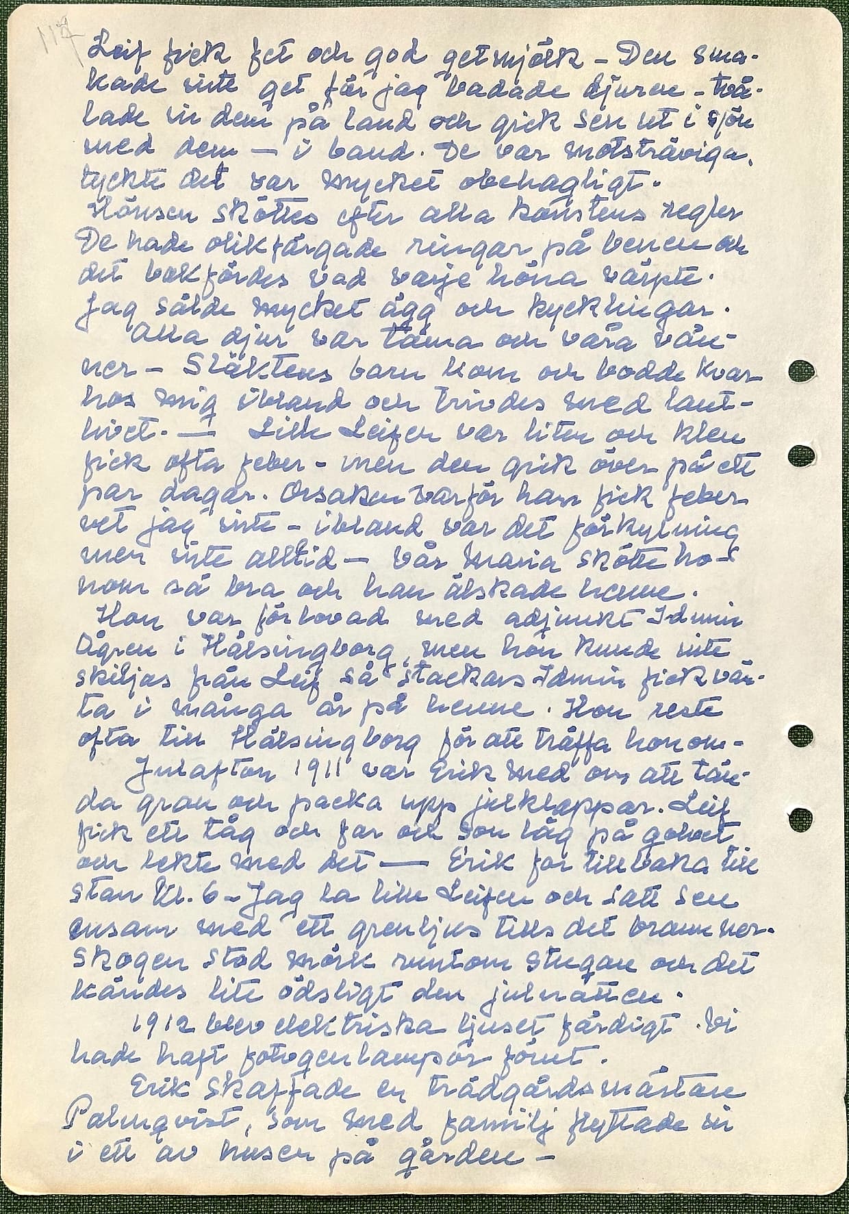 Fotograferad dagbokssida 182. Sidans text är återgiven under bilden.