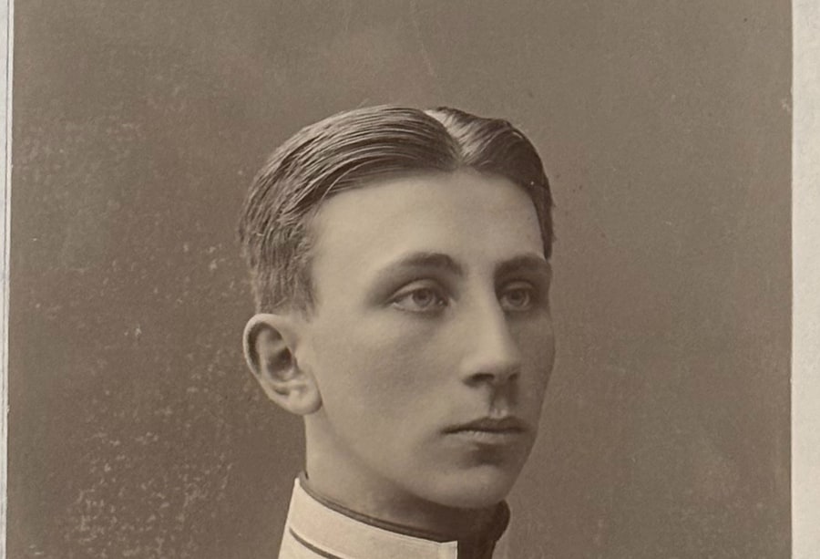 Johan Liljencrantz i uniform med epåletter, 1909.